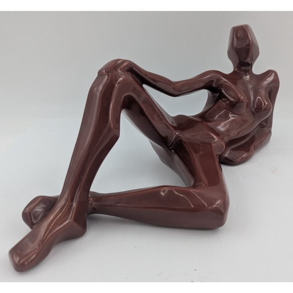 Vintage MCM 1976 Jaru Pottery Cubist Nude Woman Sculpture - Picture 4 of 12